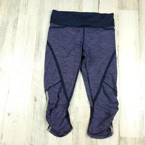 Lululemon Run Pace Crop Leggings Purple  Size 4 Running Workout Pants